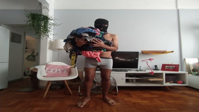 House slave putting my laundry to wash!