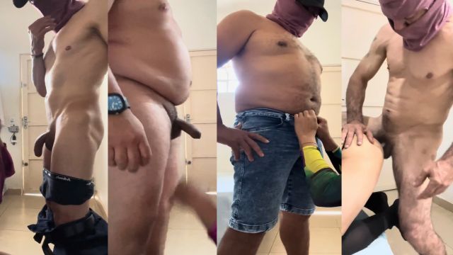 Os papais querem gozar parte 2 (4 machos) 