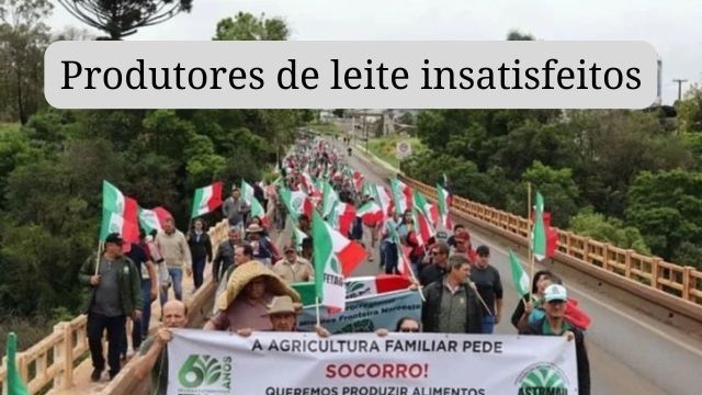 Produtores de leite  protestam contra importações