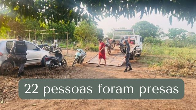 22 pessoas presas por invasão a propriedade rural