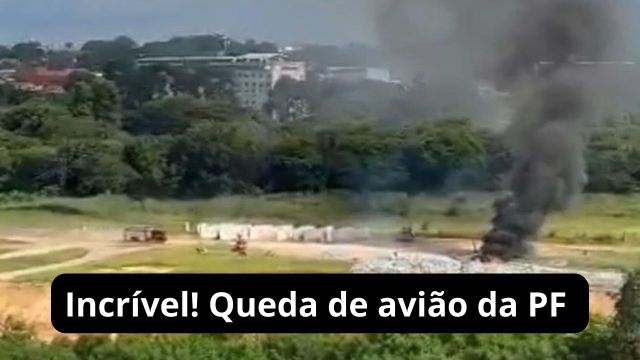 Avião da PF cai no Aeroporto da Pampulha e deixa 2 m...