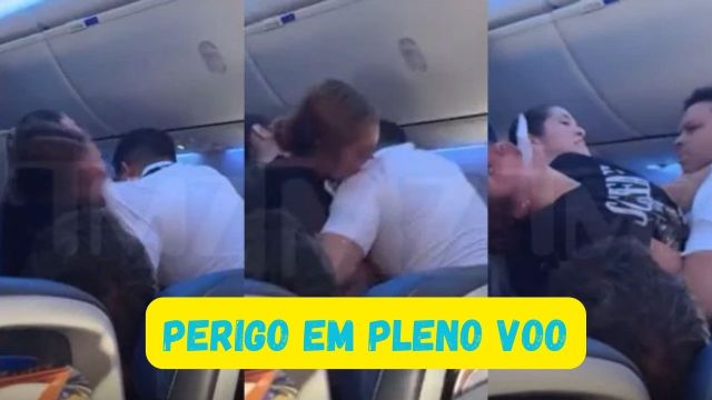 Avião faz pouso de emergência após mulher morder com...