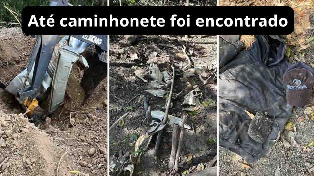 Caminhonete furtada enterrada em Paranapanema