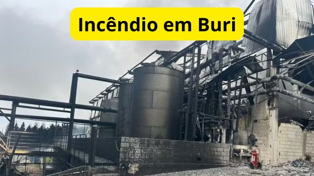 Incêndio de grandes proporções em Buri
