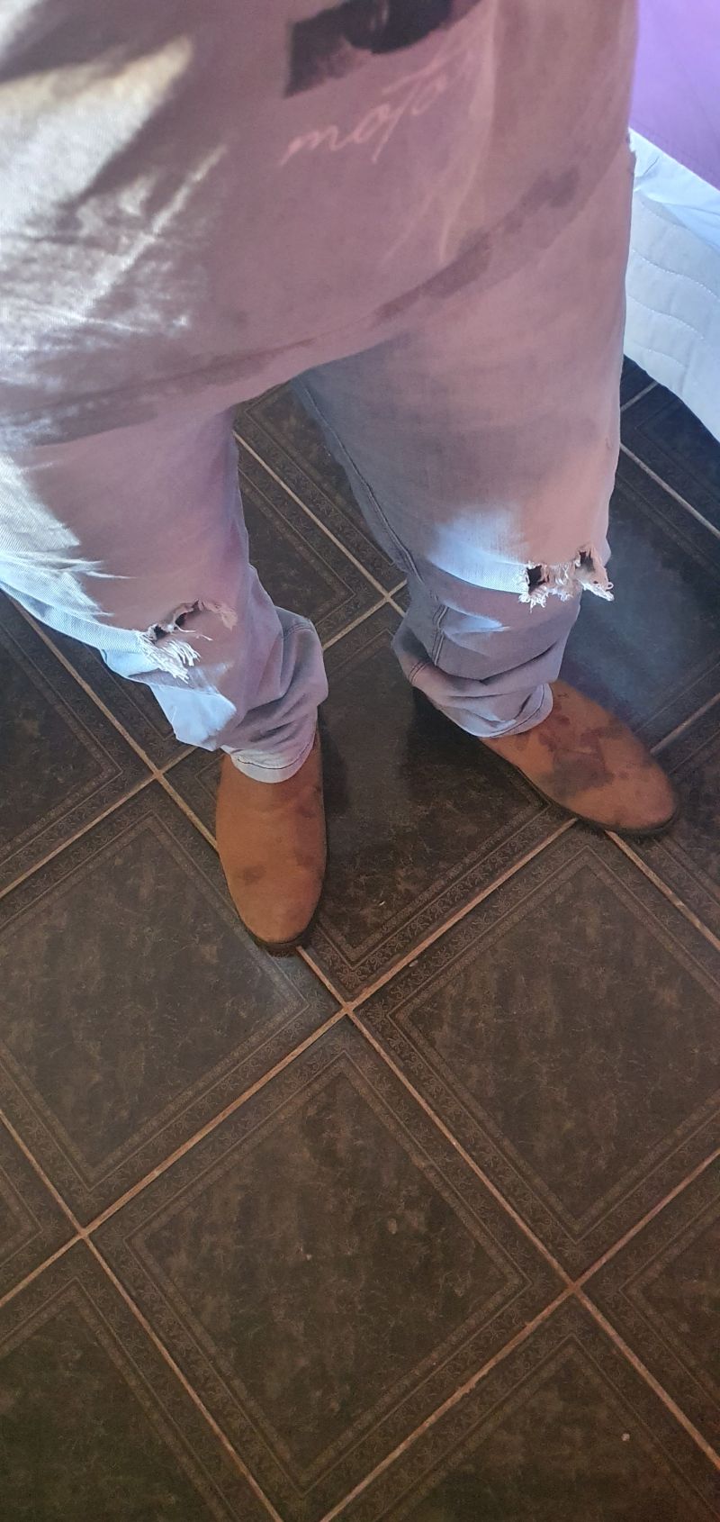 Calça jeans e butina