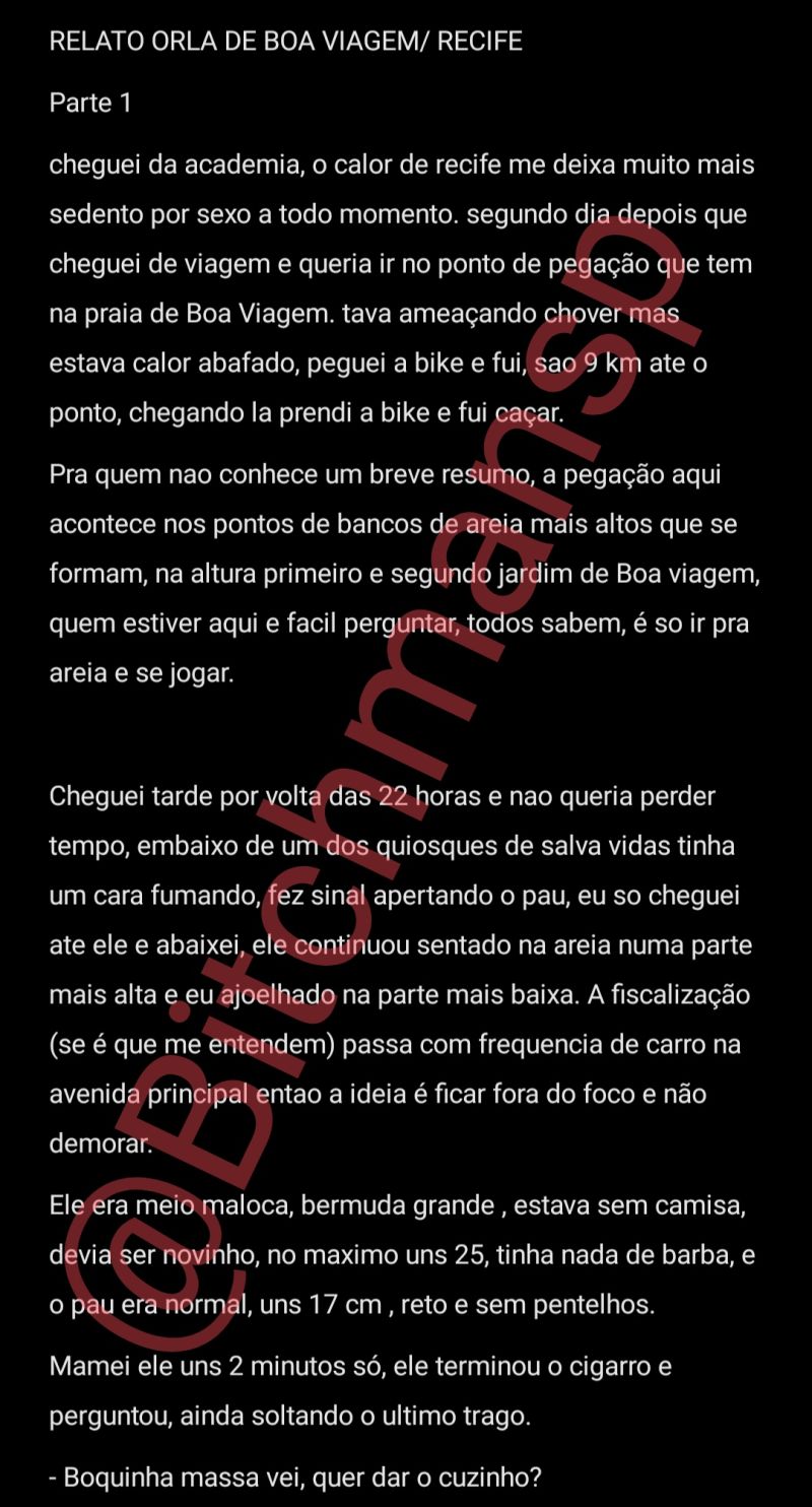 Relato ORLA DE BOA VIAGEM RECIFE ( parte pesadona no final ?)