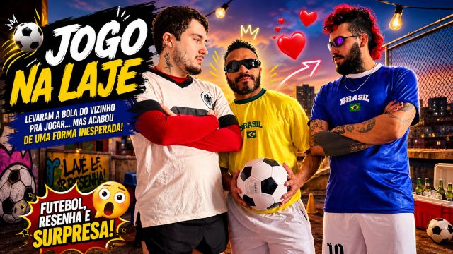 Era um futebol na laje, mas a namorada do hétero chegou