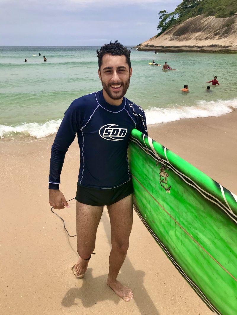 Ian Surfista na área!